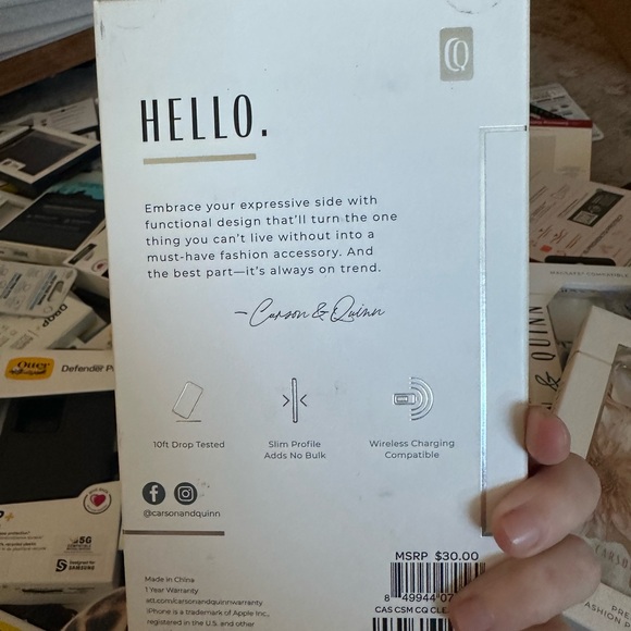 Carson and Quinn Clear Case iPhone 12 Pro Max - Picture 2 of 2